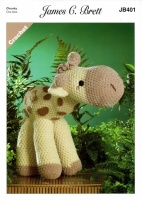 Crochet Pattern - James C Brett JB401 - Flutterby Chunky - Sunshine the Giraffe